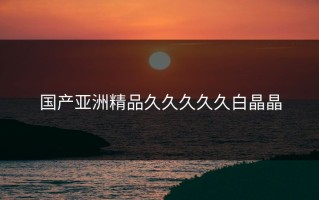 国产亚洲精品久久久久久白晶晶