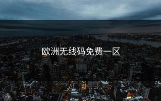 欧洲无线码免费一区