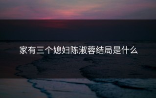 家有三个媳妇陈淑蓉结局是什么