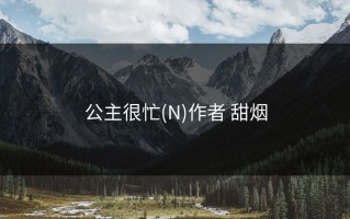 公主很忙(N)作者 甜烟